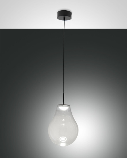 Fabas Luce Noa LED Pendelleuchte 14W dimmbar steuerbare Lichtfarbe Transparent 3772-40-241