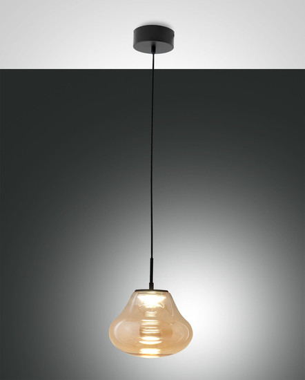 Fabas Luce Deva LED Pendelleuchte 14W dimmbar steuerbare Lichtfarbe Amber 3774-40-125