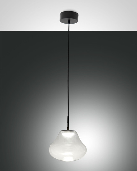 Fabas Luce Deva LED Pendelleuchte 14W dimmbar steuerbare Lichtfarbe Transparent 3774-40-241