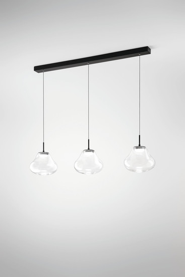 Fabas Luce Deva LED Pendelleuchte 42W dimmbar steuerbare Lichtfarbe Transparent 3774-48-241