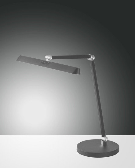 Fabas Luce Beba LED Tischleuchte 12W dimmbar steuerbare Lichtfarbe Anthrazit 3775-30-282