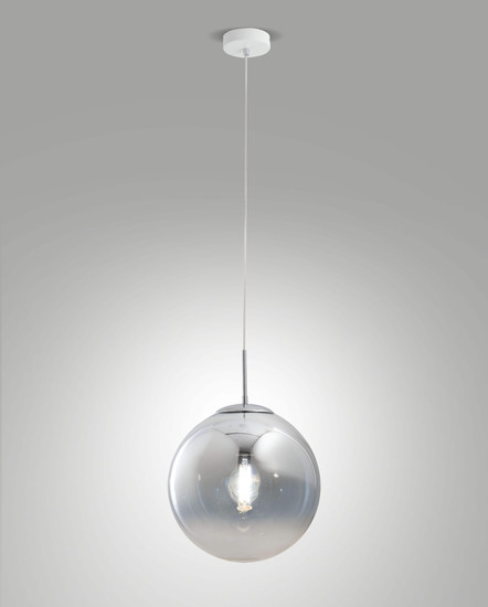 Fabas Luce Pendelleuchte Anja E27 Farbverlauf chrom Metall Glas
