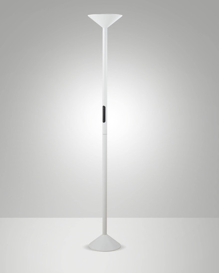 Fabas Luce LED Stehleuchte Tratto 50W dimmbar 2700/3200/4000K CCT warm-/neutralweiss Weiß Metall 176cm