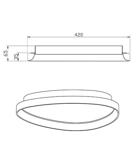 Fabas Luce LED Deckenleuchte Quirk 38W dimmbar 2700/3200/4000K CCT warm-/neutralweiss Weiß Metall Ø42cm