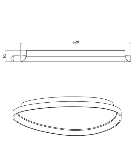 Fabas Luce LED Deckenleuchte Quirk 56W dimmbar 2700/3200/4000K CCT warm-/neutralweiss Weiß Metall Ø60cm