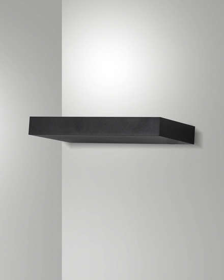Fabas Luce LED Wandleuchte Guia 24W 3000K warmweiss Schwarz Metall 24x13cm