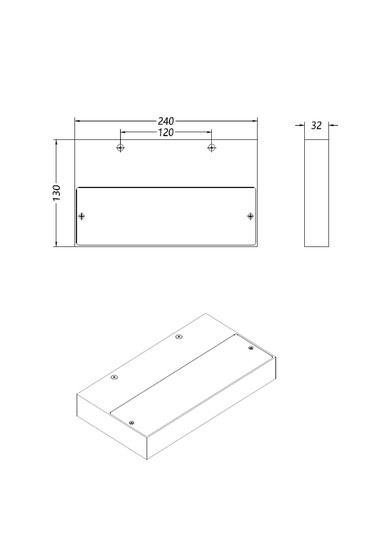 Fabas Luce LED Wandleuchte Guia 24W 3000K warmweiss Schwarz Metall 24x13cm