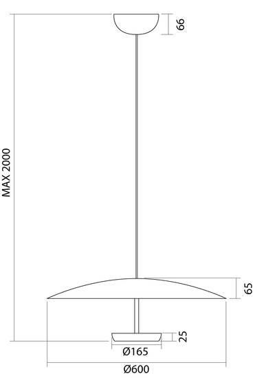 Fabas Luce LED Pendelleuchte Yuko 40W dimmbar 3000K warmweiss Weiß Metall Ø60cm