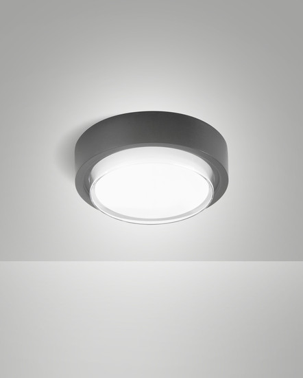 Fabas Luce OWEN DARK GREY LED Deckenleuchte 12W warmweiß Dunkel Grau 6547-61-294