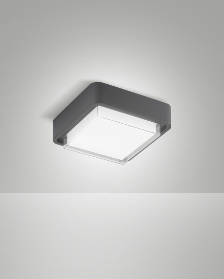Fabas Luce DIUK DARK GREY LED Deckenleuchte 12W warmweiß Dunkel Grau 6548-61-294