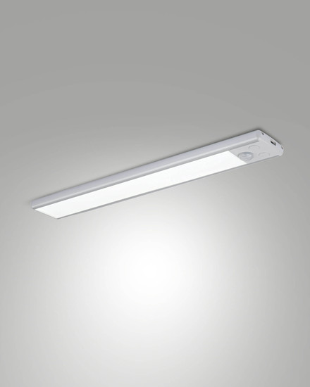 Fabas Luce LED Unterbauleuchte Riva 2W dimmbar 3000/4000/5700K CCT warm-/neutral-/tageslichtweiss Weiß Metall 40x4cm