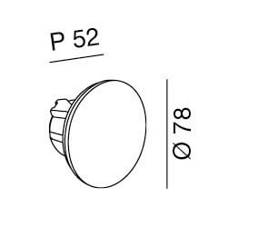Fabas Luce LED Stufenleuchte Glint 2,2W IP65 3000K warmweiss 90Ra Weiß Metall Glas Ø8cm