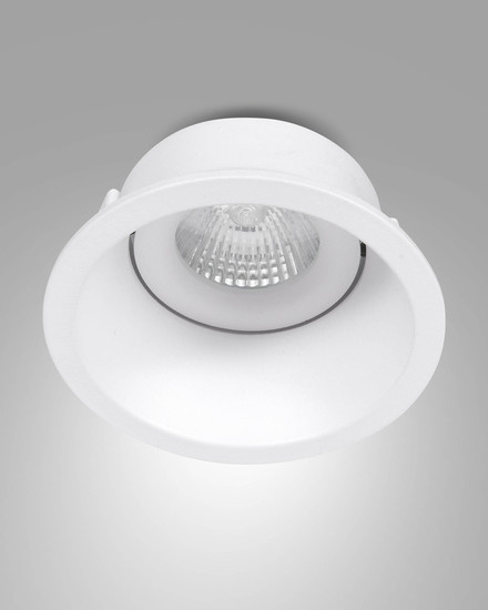 Fabas Luce Einbauleuchte Toodle rund GU10 Weiß Metall Ø9cm