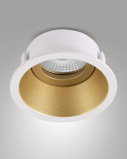 Fabas Luce Einbauleuchte Toodle rund GU10 Gold Metall Ø9cm