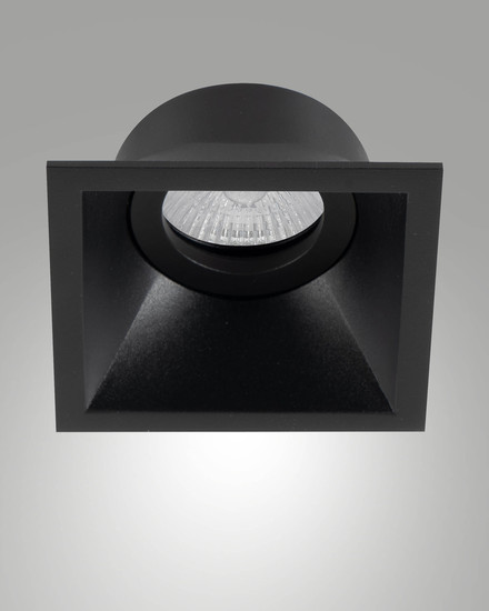 Fabas Luce Einbauleuchte Toodle quadratisch GU10 Schwarz Metall 9x9cm