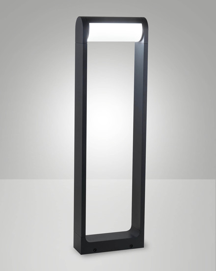 Fabas Luce LED Pollerleuchte Wild 12W IP65 3000K warmweiss schwenkbar Dunkelgrau Metall 18x7cm