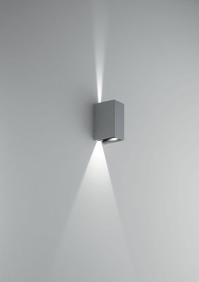 Fabas Luce LED Außen-Wandleuchte Zor 171x110mm 6W Warmweiß IP54 Silber 8019282076308