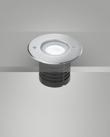 Fabas Luce IRVING 2 SILVER LED Außeneinbauleuchte 7.8W warmweiß Edelstahl 6907-02-414