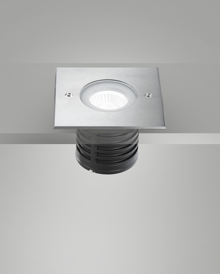 Fabas Luce WAKO 2 SILVER LED Außeneinbauleuchte 7.8W warmweiß Edelstahl 6908-02-414