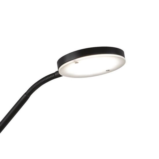 FHL Fabi LED Stehleuchte 32W flexibler LED-Lesearm Tunable white, steuerbare Lichtfarbe dimmbar satiniert sandschwarz, chrom
