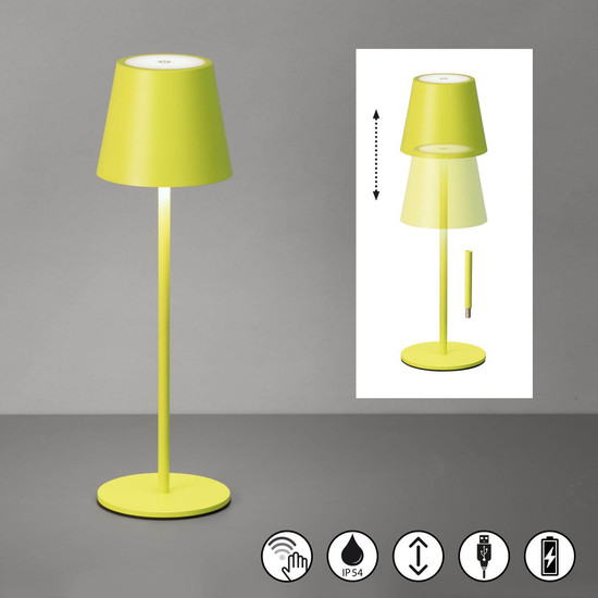 FHL Viletto LED Tischleuchte 2W dimmbar Akku warmweiss hellgrün 850410