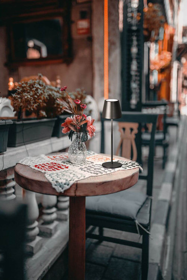 FHL Viletto LED Tischleuchte 2W dimmbar Akku warmweiss Dunkelsilber 850591