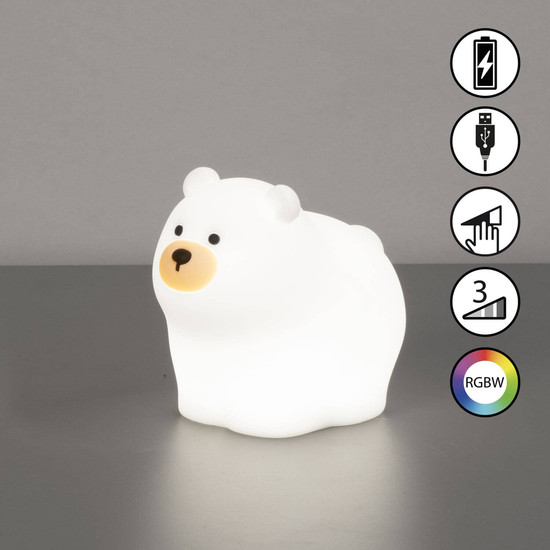 FHL Knut LED Tischleuchte 0,4W dimmbar Akku warmweiss weiß 850859