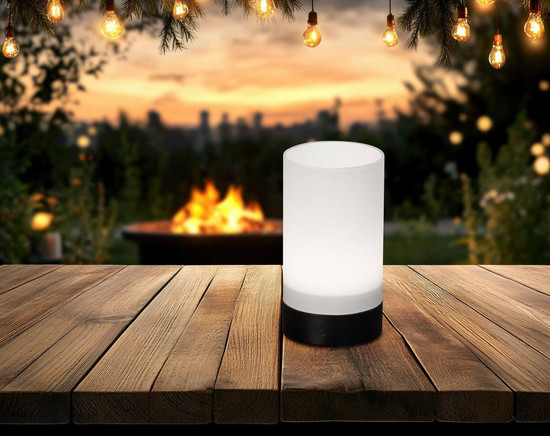 FHL Fenya LED Tischleuchte 1W dimmbar Akku warmweiss sandschwarz 850883