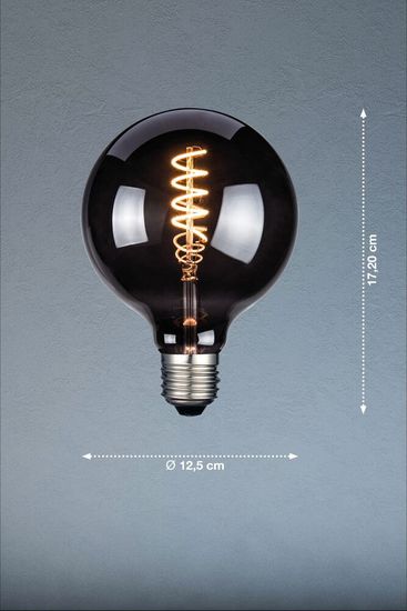 FHL Elegance LED LED Filament Globe-Lampe für Design-Beleuchtung E27 4W Extra-warmweiss rauch