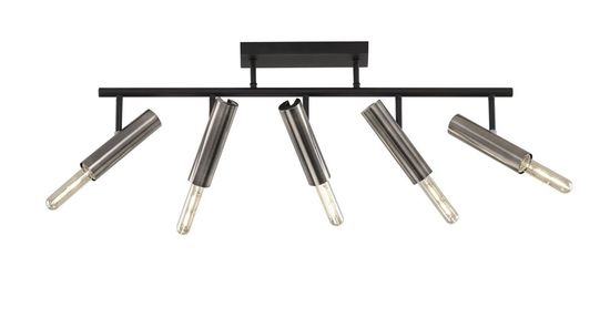 Fischer & Honsel Dean Deckenleuchte 5-fach E27 schwarz 20495