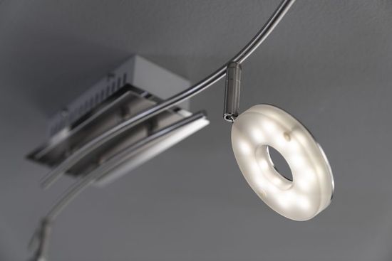 Fischer & Honsel Dent LED Deckenleuchte 2-fach 2x6W Tunable white steuerbar dimmbar nickel 20526
