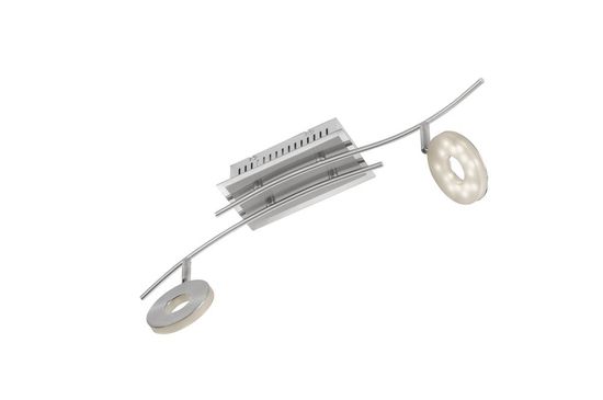 Fischer & Honsel Dent LED Deckenleuchte 2-fach 2x6W Tunable white steuerbar dimmbar nickel 20526