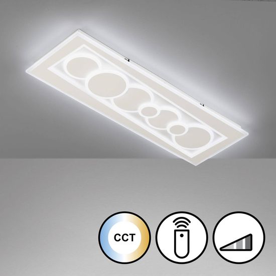 Fischer & Honsel Ratio LED Wandleuchte 41,3W Tunable white steuerbar dimmbar Acryl weiß + Fernbedienung 21413