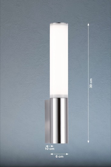 Fischer & Honsel Baabe LED Wand-Badleuchte mit Steckdose 8,3W warmweiss IP44 30125