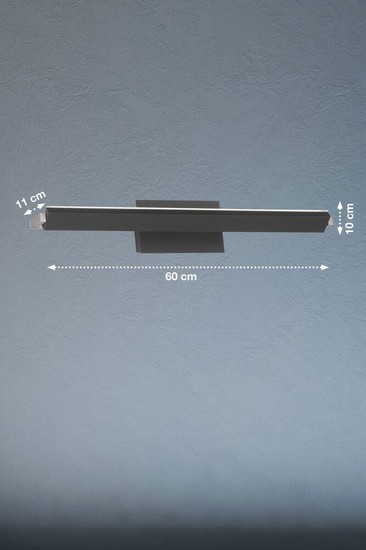 Fischer & Honsel Pare TW LED Wandleuchte CCT 60cm 20W Tunable white steuerbar dimmbar matt sandschwarz 30279