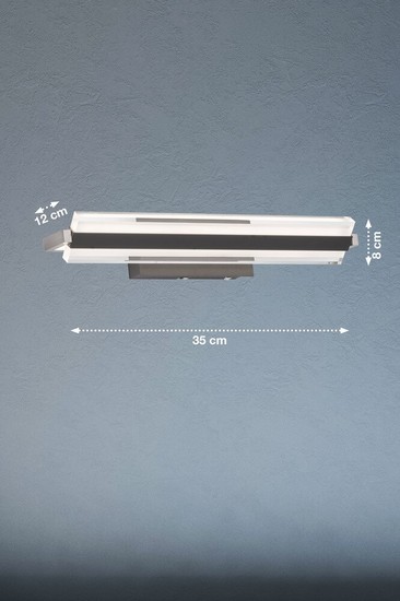 Fischer & Honsel Paros TW LED Wandbeleuchtung 35cm 8W Tunable white steuerbar dimmbar sandschwarz 30282