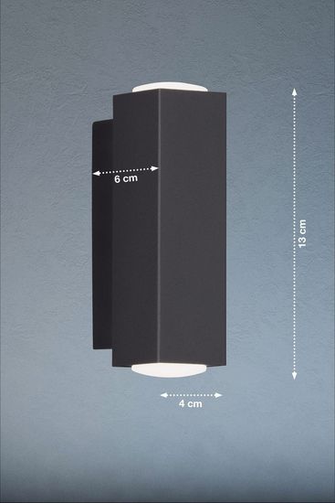 Fischer & Honsel Carlo LED Wandleuchte 2-fach 7W warmweiss Acryl schwarz 30383