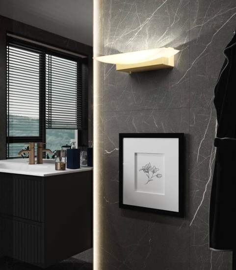 Fischer & Honsel Bowl TW LED Wandleuchte 8,3W Tunable white steuerbar dimmbar Acrylglas messing 30417