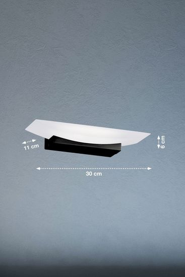 Fischer & Honsel Bowl TW LED Wandleuchte 8,3W Tunable white steuerbar dimmbar Acrylglas sandschwarz 30418