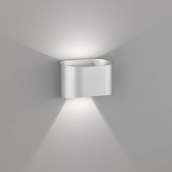 Fischer & Honsel Wall LED Wandleuchte 2-fach 5,7W warmweiss silber IP44 30425