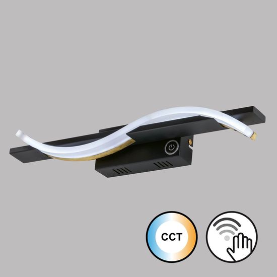 Fischer & Honsel Bridge LED Wandleuchte 8W Tunable white steuerbar dimmbar Acryl sandschwarz 30526