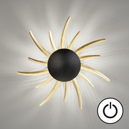 Fischer & Honsel Sol LED Wandleuchte 10W warmweiss schaltbar sandschwarz 30545