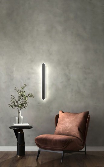 Fischer & Honsel Stretto LED Wandleuchte 15,3W warmweiss schaltbar Acryl sandschwarz 30554