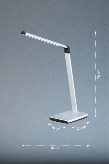 Fischer & Honsel Bright LED Tischleuchte 8,9W Tunable white steuerbar dimmbar silber 50432