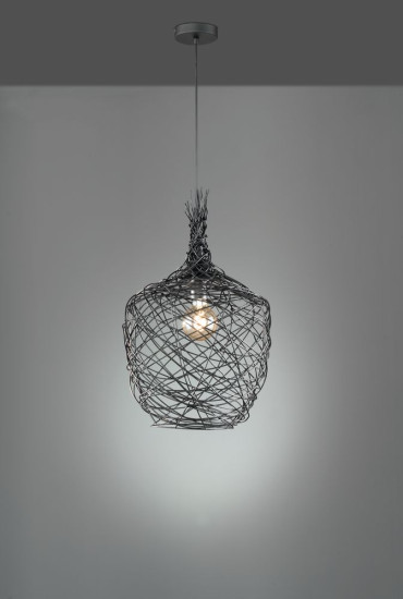 Fischer & Honsel Milo Pendelleuchte E27 schwarz 60502