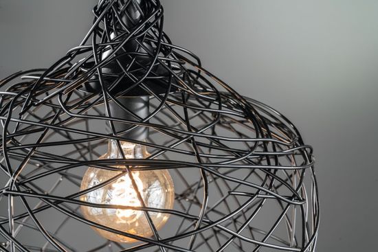 Fischer & Honsel Milo Pendelleuchte E27 schwarz 60502