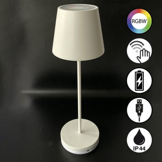 FHL Cosenza 2.0 LED Akku-Outdoorleuchte USB 2,2W RGBW steuerbar dimmbar sandweiß IP44 850337