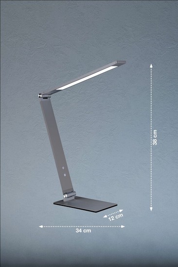 Fischer & Honsel Geri LED Tischlampe 7,6W Tunable white steuerbar dimmbar anthrazit-grau 98141