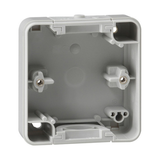 Gira 006135 Gehäuse-Unterteil 1-fach o.Leitungseinführung WG AP Grau