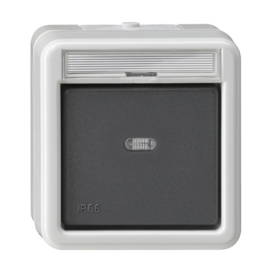 Gira 015231 Wipptaster Schließer sMK Beschriftungsfeld WD AP Grau